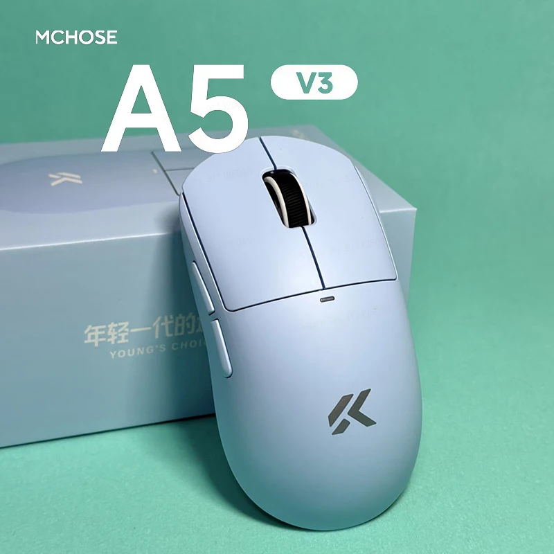 Mchose A5 V3 Wireless Gaming Mouse Bluetooth Tri-Mode 3395 Exclusive For Esports Small-Hand Gaming Mouse Couple Christmas Gift
