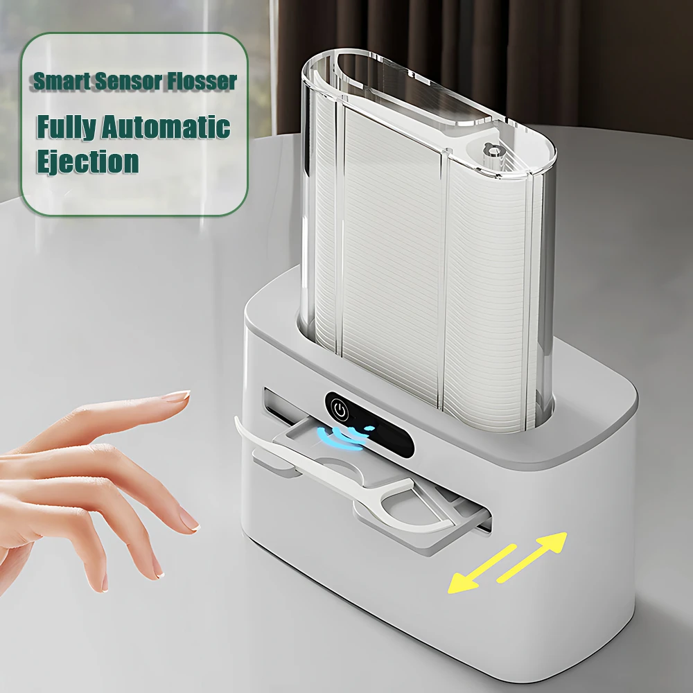 Intelligent Sensor Floss Holder Automatic Pop Up Electric Floss Stick Storage Home Restaurant Hotel Box Flosser Floss Dispenser