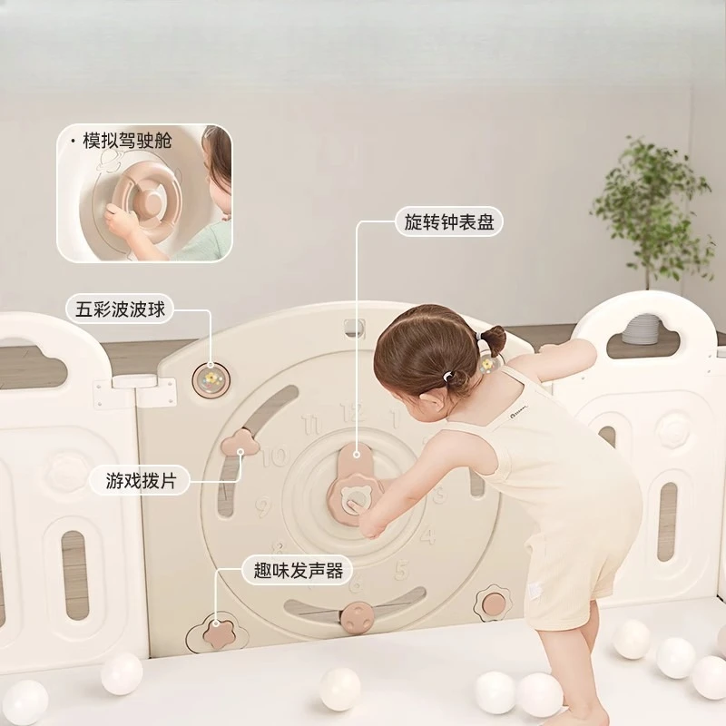 Barandilla de valla de juego para niños, valla para bebés, valla para gatear para niños pequeños