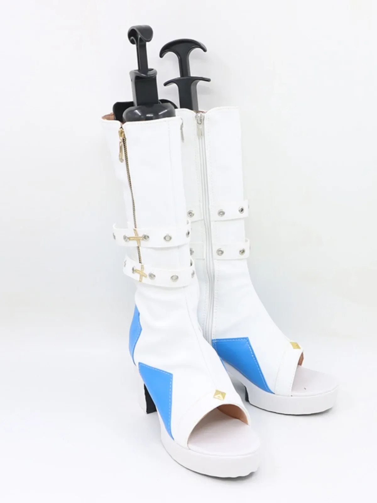 أحذية Vtuber Hoshimachi Suisei التأثيرية دعائم تنكرية للهالوين أحذية كرنفال أحذية PU مصنوعة حسب الطلب