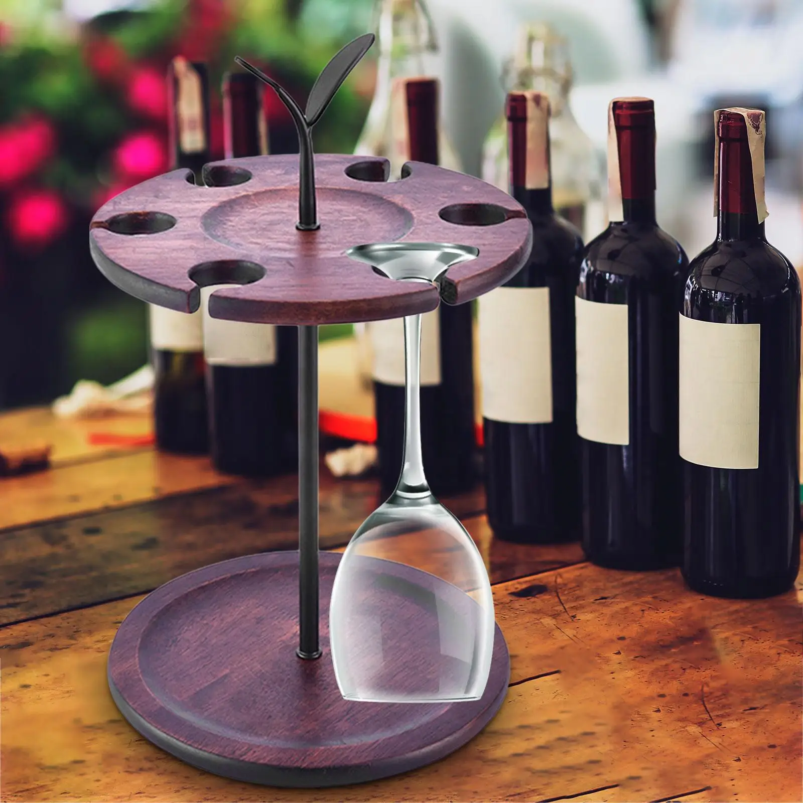 

Glassware Organizer Wood Wine Cup Stand for Household Kitchen Birthday Party