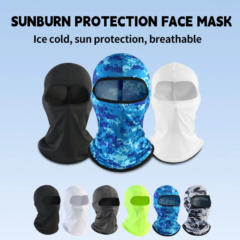 Tactical Balaclava Face Mask Summer Cooling Neck Gaiter Hiking Scarves Men Motorcycle Cycling Helmet Hood Sun Protection