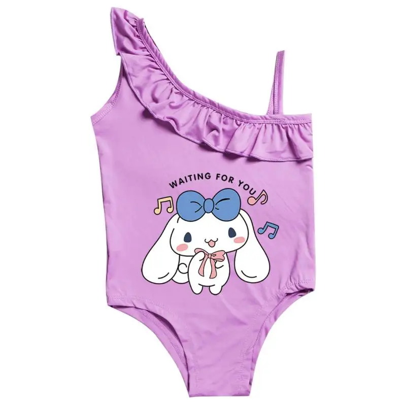 2-9Y Anime Cartoon Cinnamoroll My Melody Kids Swimsuit Bikini Seaside Resort Swimming Outfit Swimwear Bathing Suit Toy Girl Gift