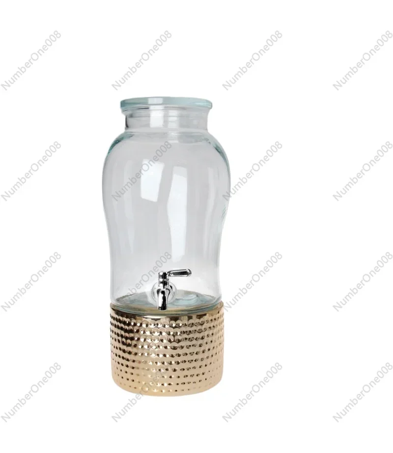 Sparkling Jar 3 Gallon Glass Drink Jar Lemonade Brewing Self-service Large Juice Jar, Party Glass Jar