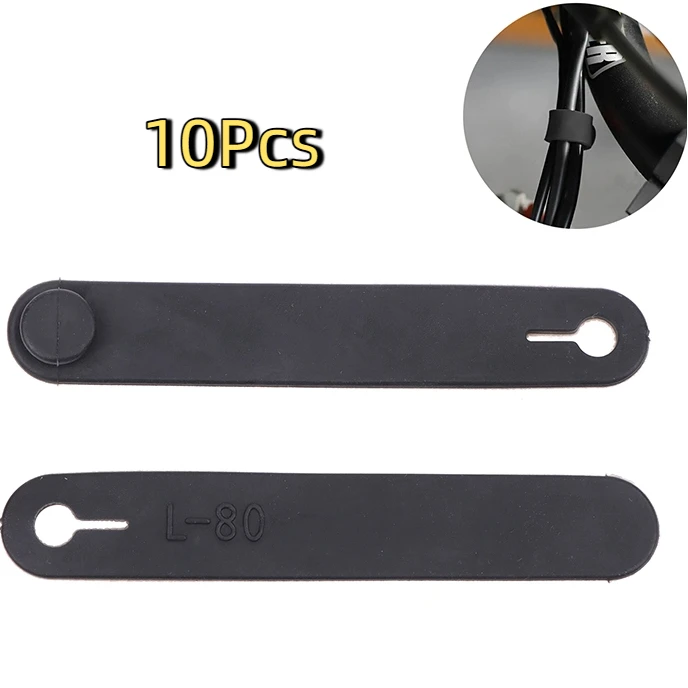 10Pcs Motorcycle Rubber Frame Securing Cable Wiring Harness Power Cord Tie Clutch Line Brake Cable Ties Elastic Fix Accessories