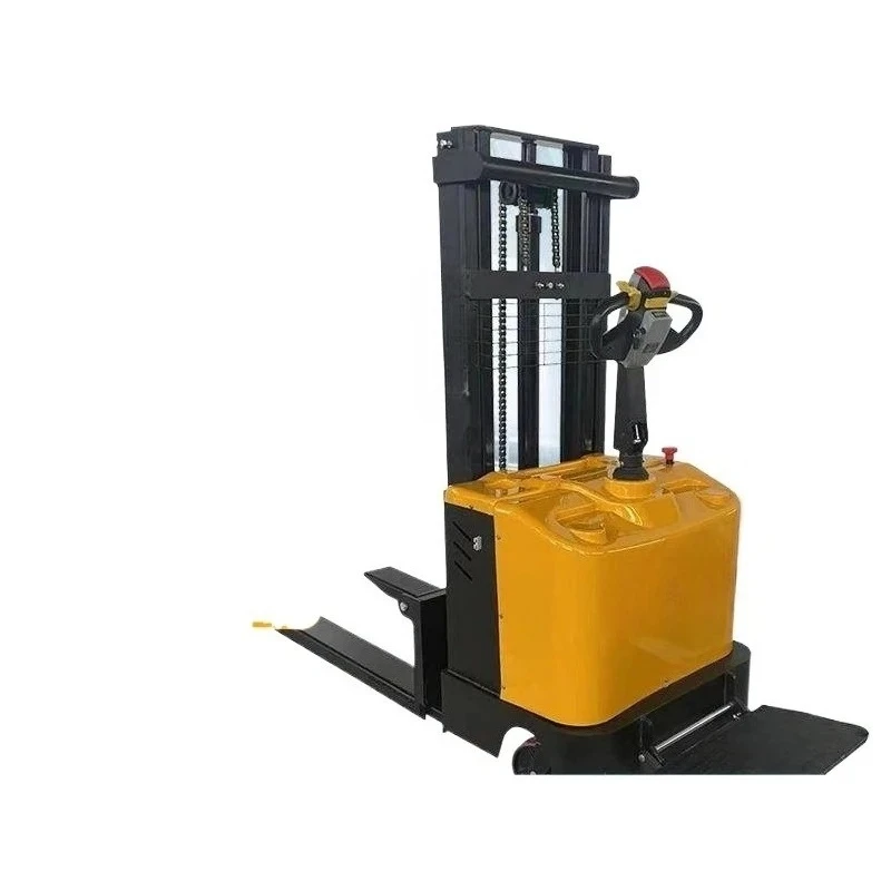 Semi-moving stacker 2 tons all-electric lift forklift full walking station