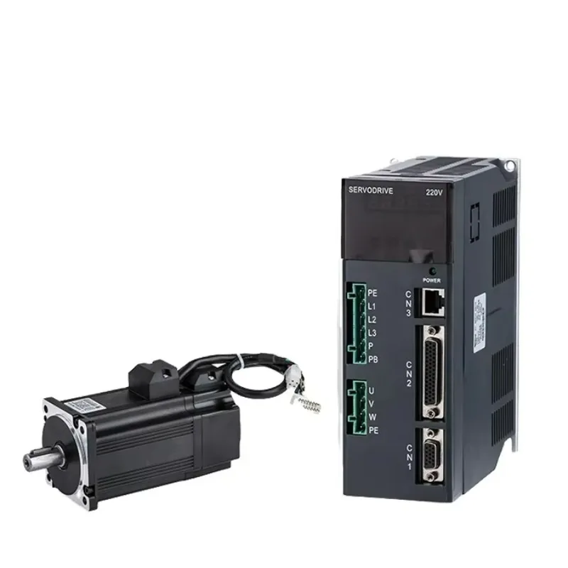 CE Certificated 60 mm 400 W AC 220Vac Servo Motor with Brake and Driver for Industry Automation