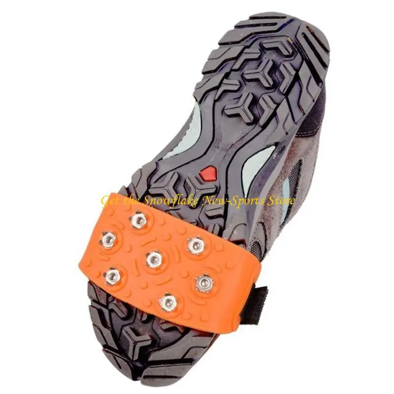Ice Snow Spikes Grip for Climbing Boot and Shoe, Antislip Ice Shoe Crampons Cleats with Spikes for Winter Outdoor Skiing