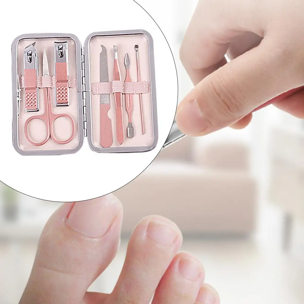 Nail Care Kit Stainless Steel Portable Manicure Pedicure Set with Cuticle Tools for Salon Home or Gift Giving