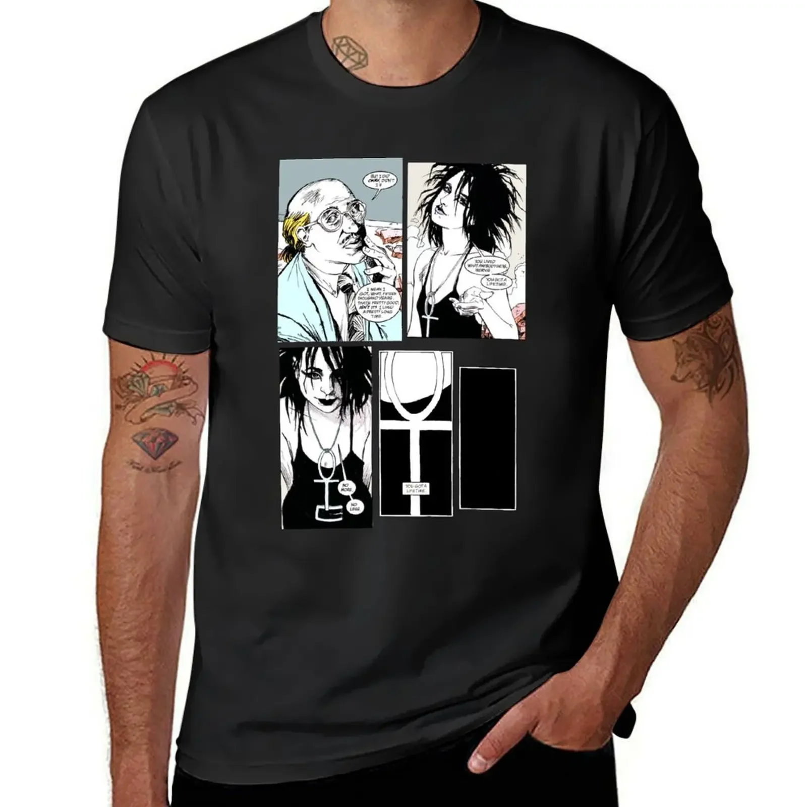 

The Sandman Quote [Death] You got a lifetime. T-Shirt graphics summer tops shirts graphic tee men