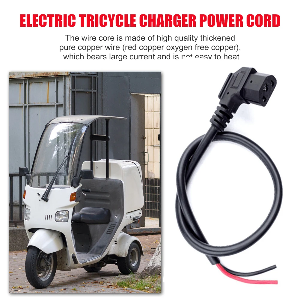 Electric Bike Scooter Charging Plug Copper Core Cable Wire Connector Accessories Electric Lightweight for Element Decoration