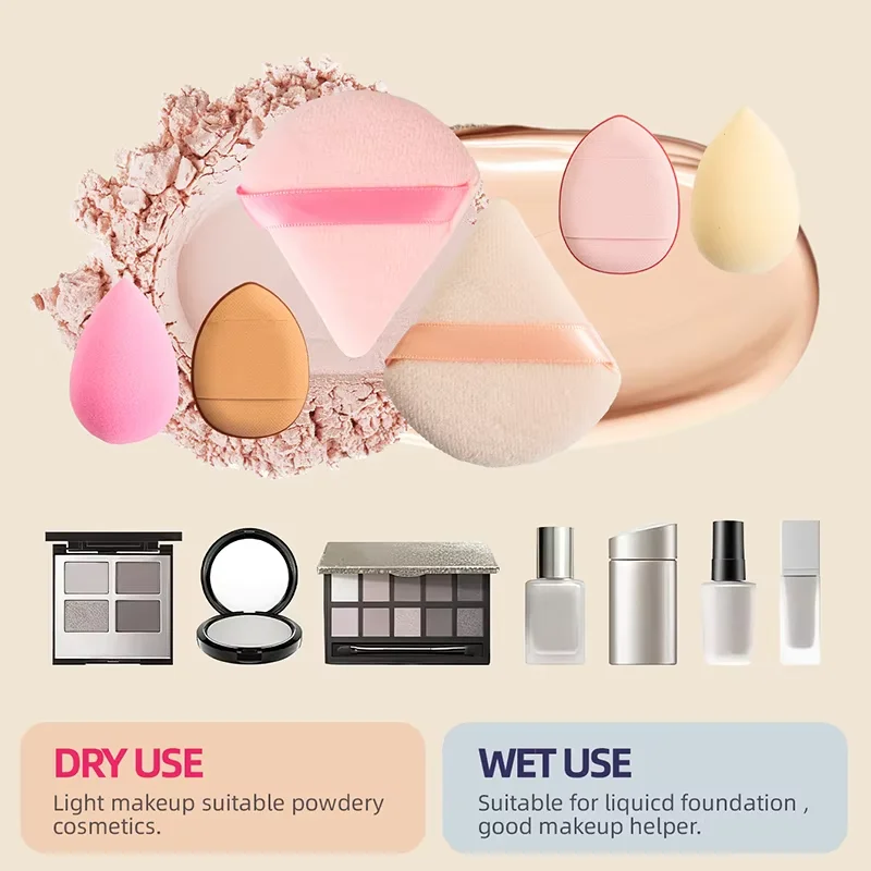 12pçs sopros de maquiagem com caixa de armazenamento, conjunto de esponjas de mistura de maquiagem multicoloridas para creme facial e corretivo em pó, ferramentas de maquiagem