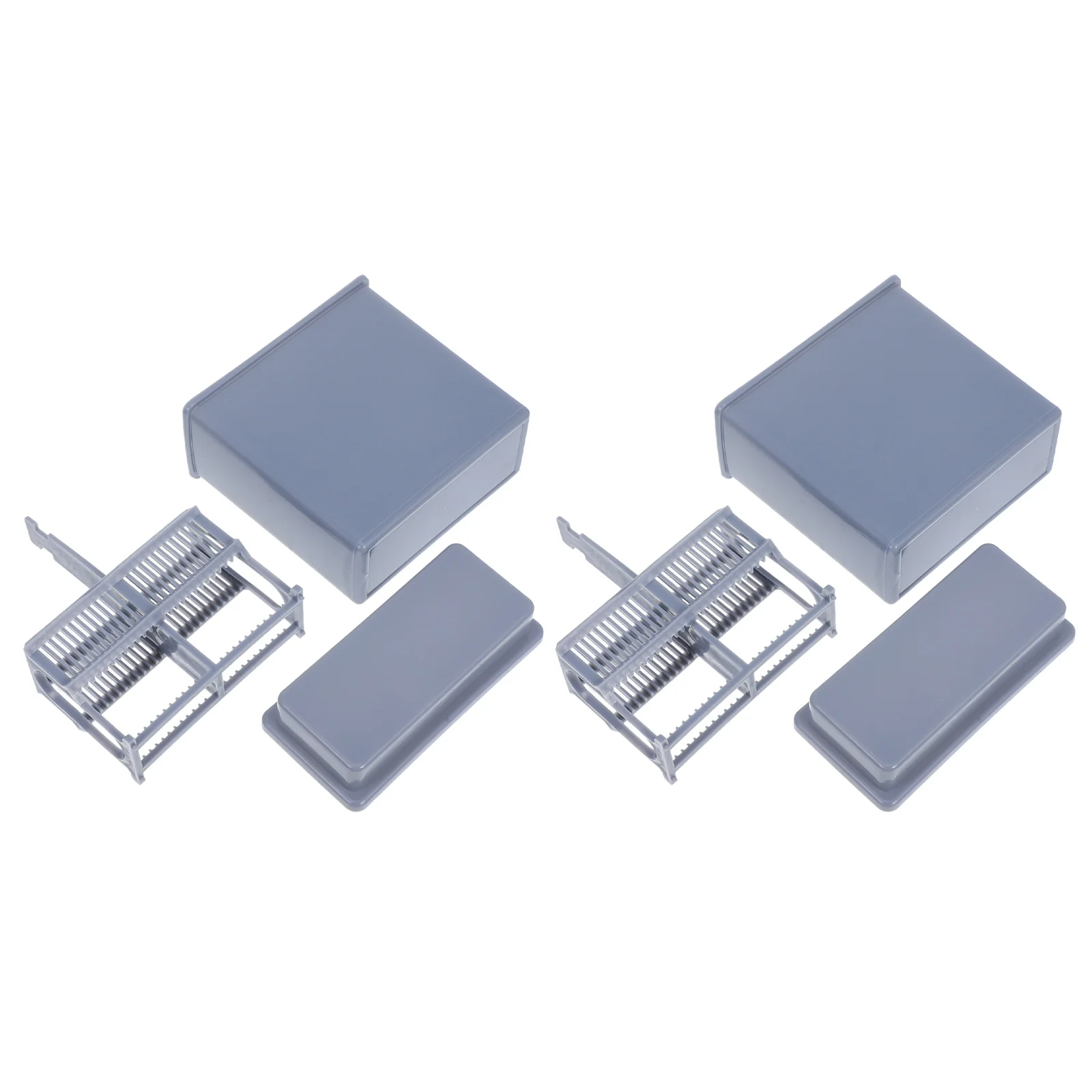 

2 Sets Slide Staining Rack Lab Glass Drying Stand Repair Box Microscope Slides Plastic Experiments Child