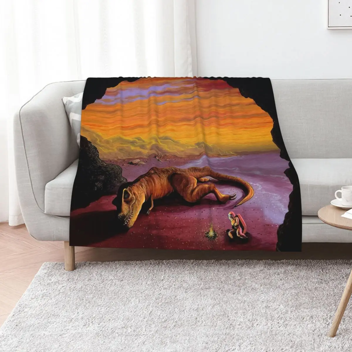 

Rex and Relaxation Throw Blanket sofa bed Soft Plaid Hairys Retros Blankets