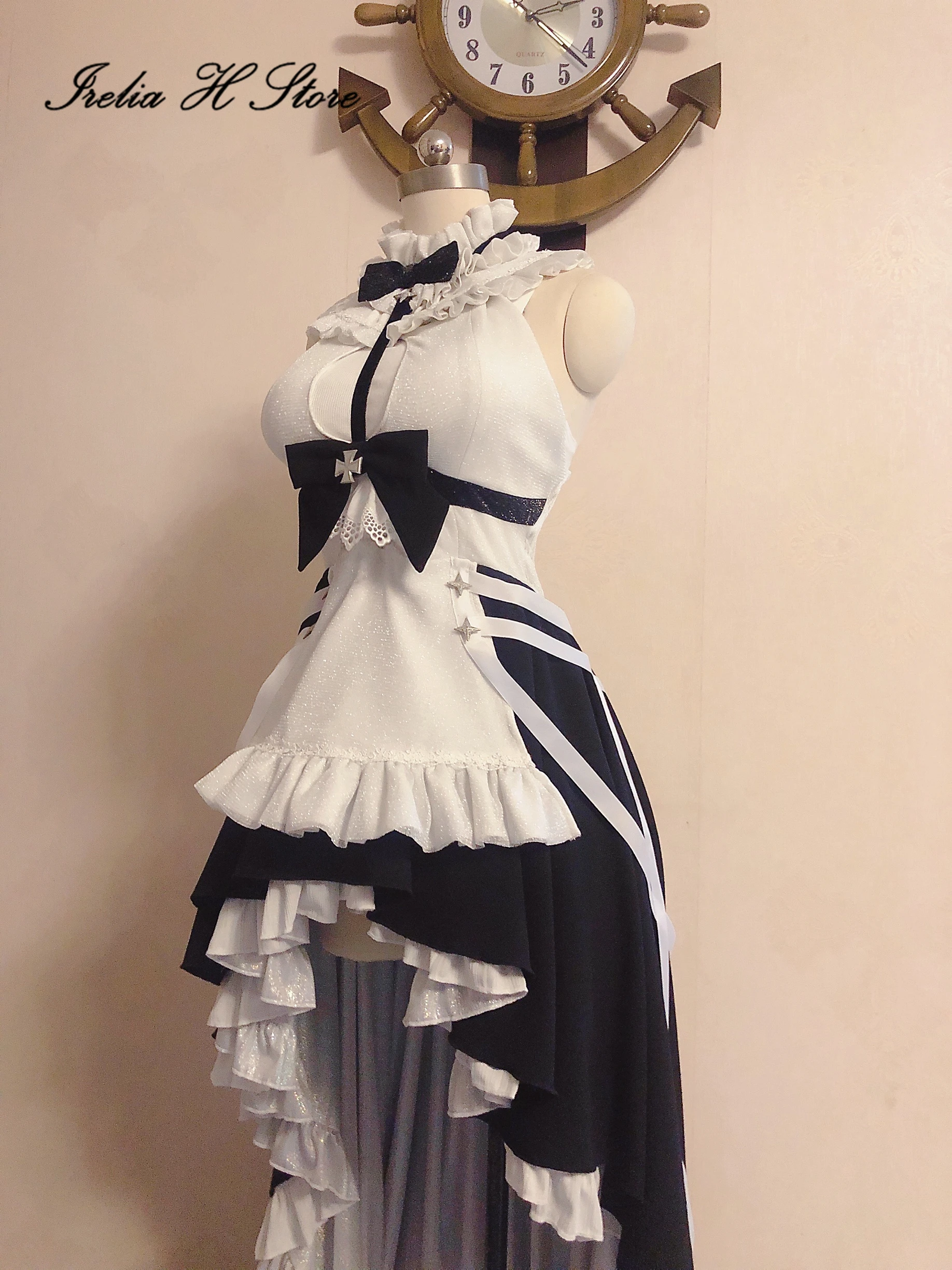 Irelia H Azur Lane KMS August Maid Dress Cosplay Costume Halloween Costumes Dress for women