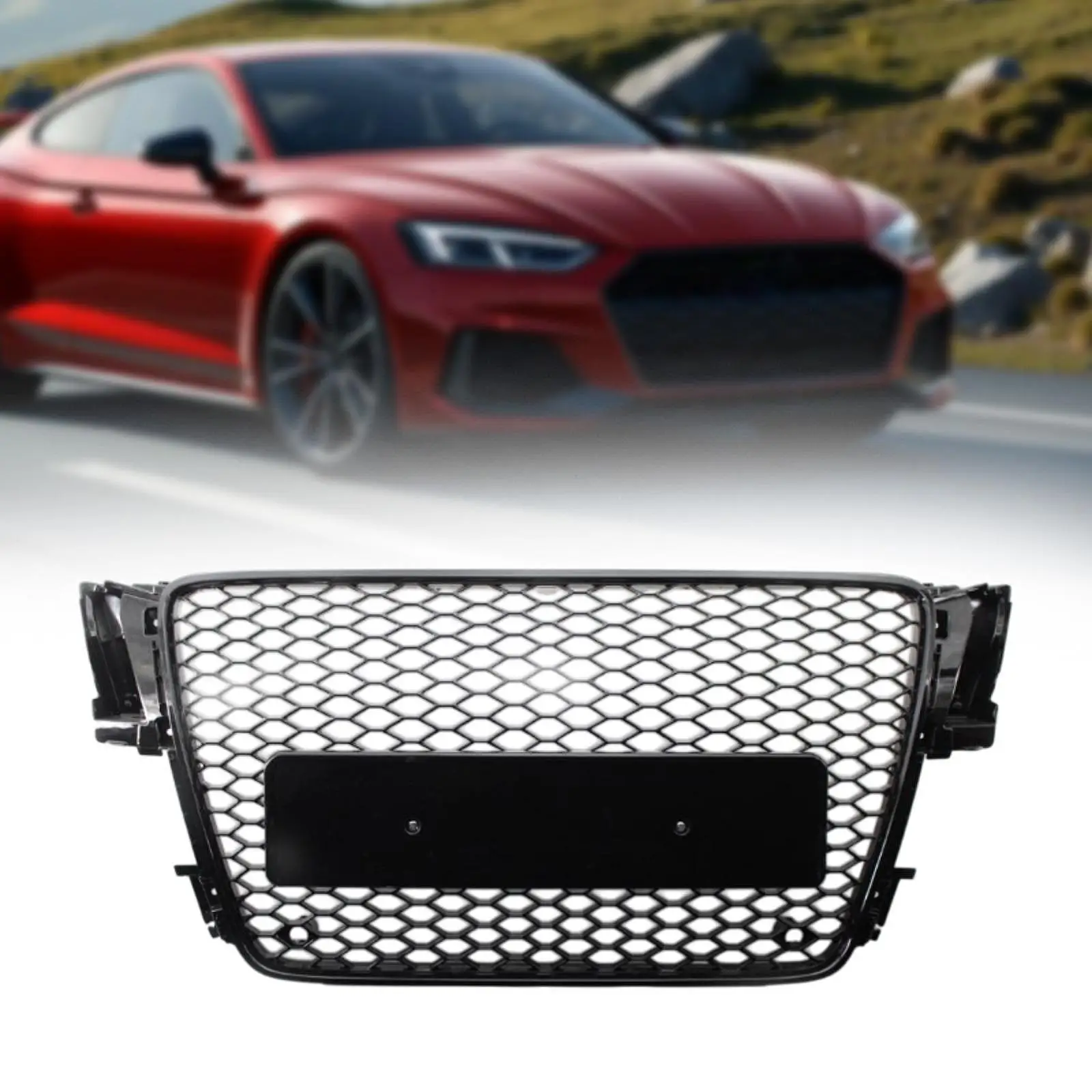 

Front Upper Grille 8T0853651E Honeycomb Mesh Easy Installation Radiator Grille 8T0853651B for S5 B8 8T Auto Accessory