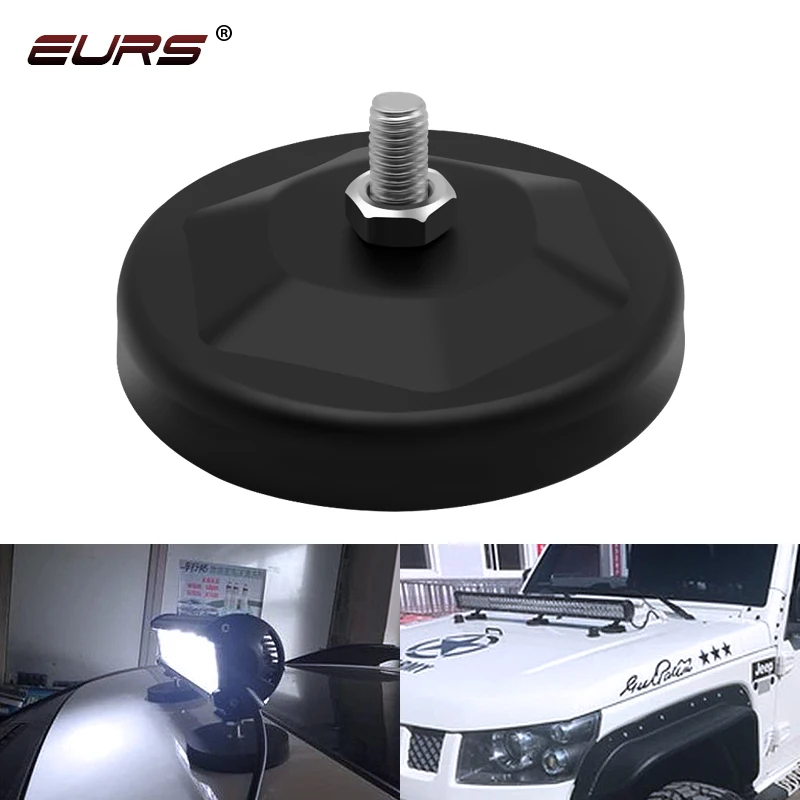 

Fixing Mounting Bracket Of Automobile Strip Lamp Roof LED Spotlight Lamp Bar Non Destructive Car Support Rubber Coated Magnet