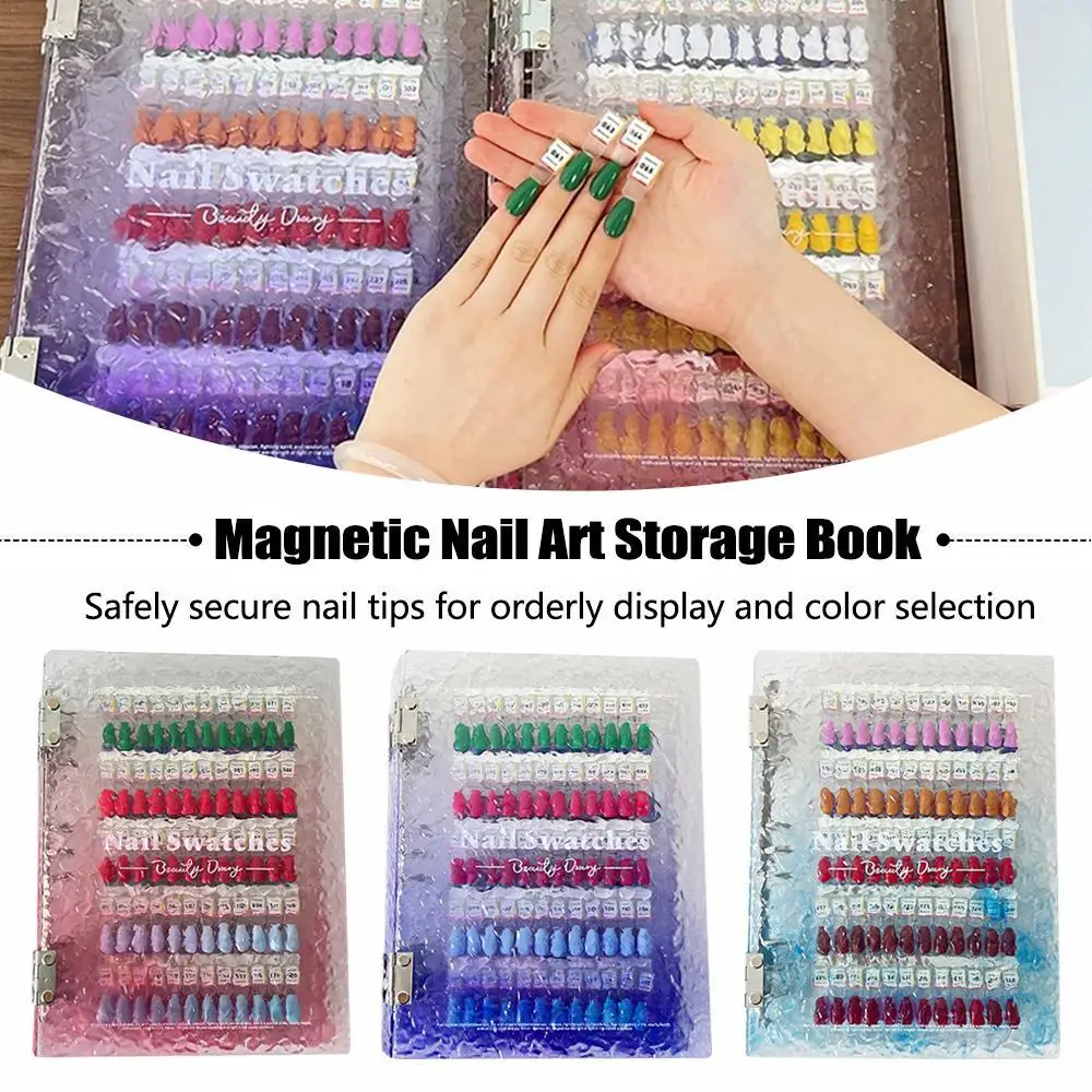 

Magnetic Tips Nail Art Acrylic Gradient Color Display Booklet Adetachable Manicure Display Board Nail Polish UV GEL Glue Showing