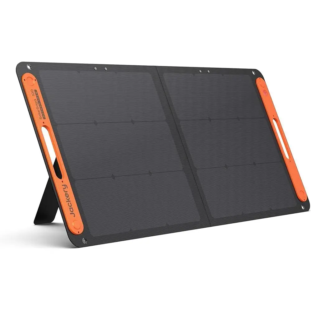 Bifacial 100W Portable Solar Panel Dual-Sided Energy High Efficiency Solar Cells Water Resistant Jackery Power Stations Camping