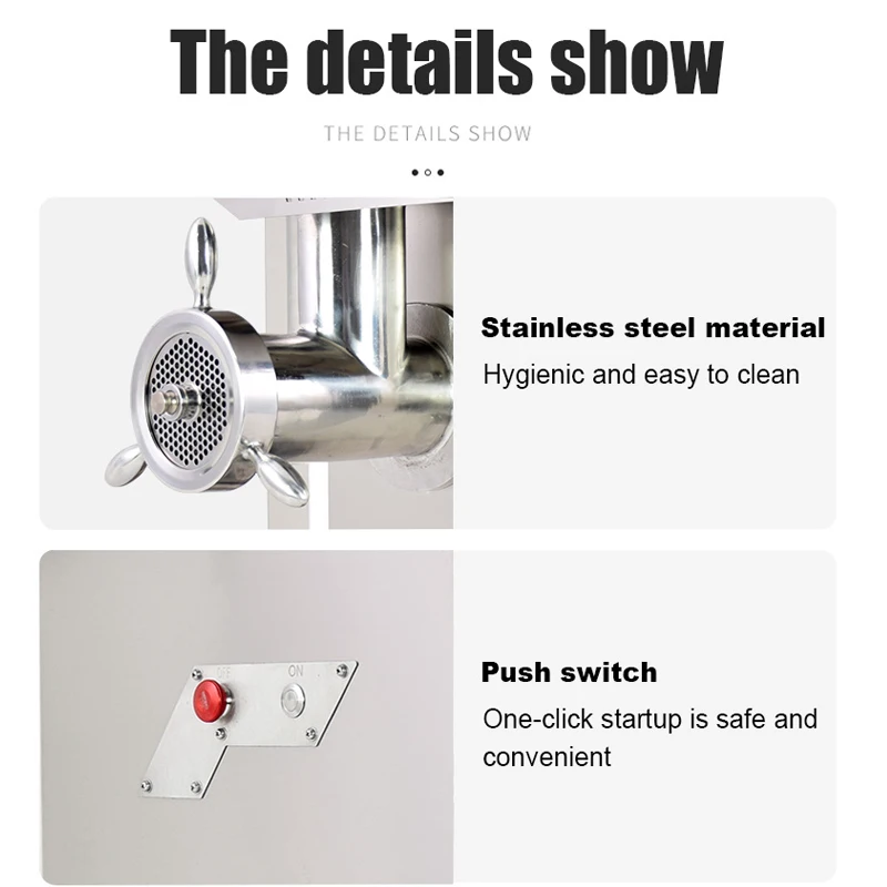 Commercial  Heavy Duty Electric Frozen MeatBone Grinder Industrial Stainless Steel Coconut Meat Mincer view 6