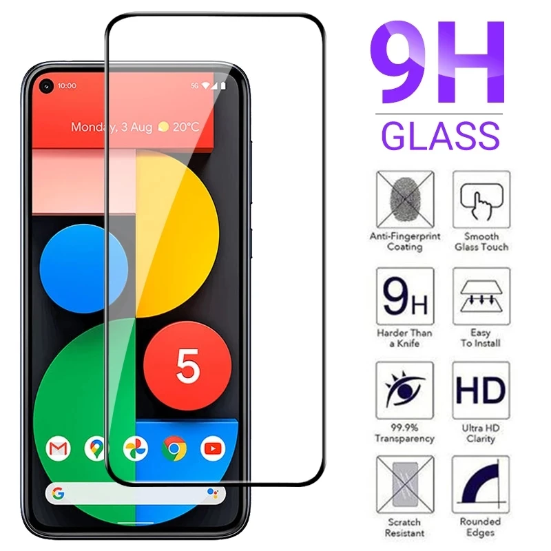 Verre de protection pour Google Pixel 3 5 3A 6, protecteur d'écran à couverture complète pour Pixel snap7 4 XL 4A 5A, film en verre guatémaltèque