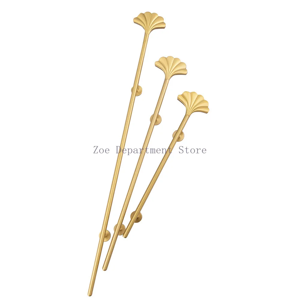 French Solid Brass Furniture Handles Light Luxury Ginkgo Leaf Modeling Handles for Cabinets and Drawers Furniture Fittings