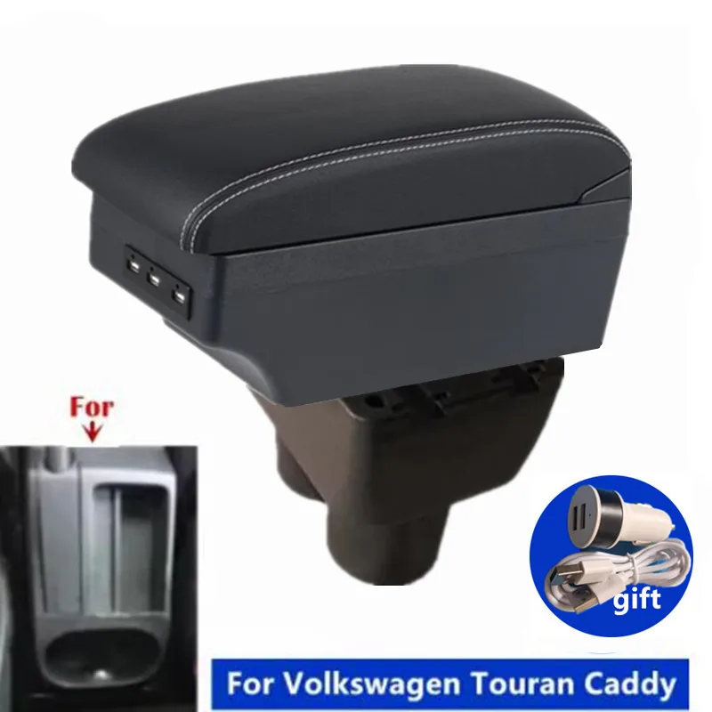 For VW Touran Caddy Armrest Box for Volkswagen VW Touran Caddy Central Storage Box Interior Dedicated Retrofit Car Accessories