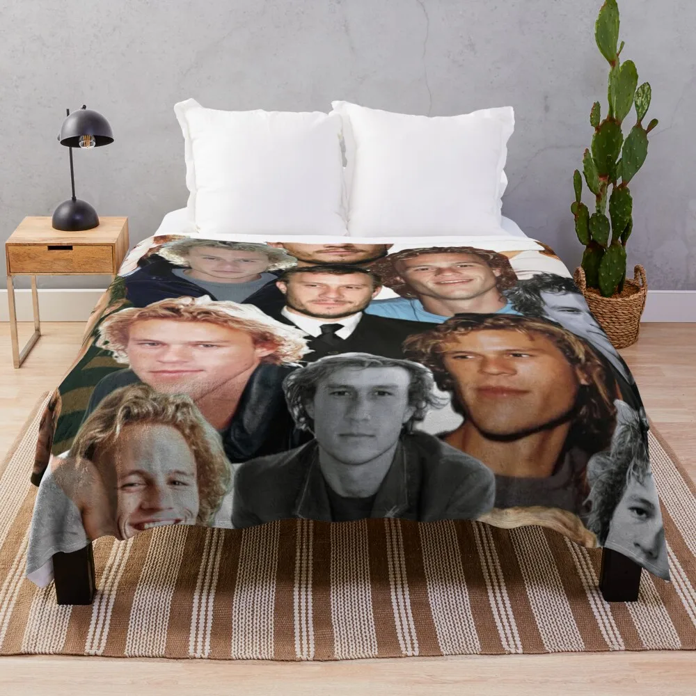 

Heath Photo collage Throw Blanket Compact Warm Blanket for Car Road Trip