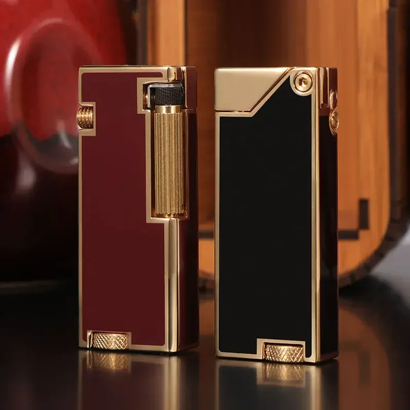 Zorro Genuine New Design Creative Metal Windproof Lighter Press Ejection Side Slip Ignition Brass Kerosene Lighter Men's Gift