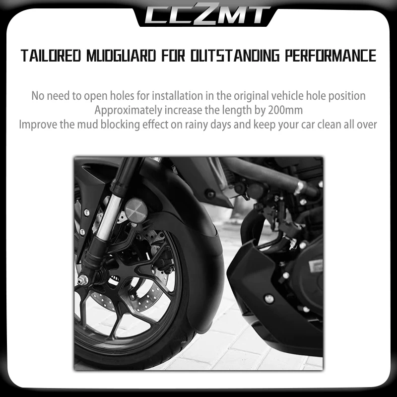 For Yamaha MT 03 MT03 MT-03 YZF R3 Motorcycle Front Fender Splash Mud Dust Guard Mudguard Protector Accessories view 6