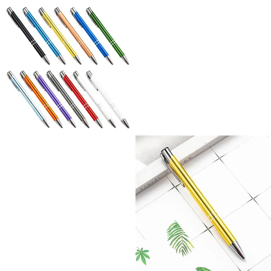 

Металлическая шариковая ручка, выдвижная ручка-роллер, разные цвета, гладкое письмо, прочный гибкий зажим для ручки,