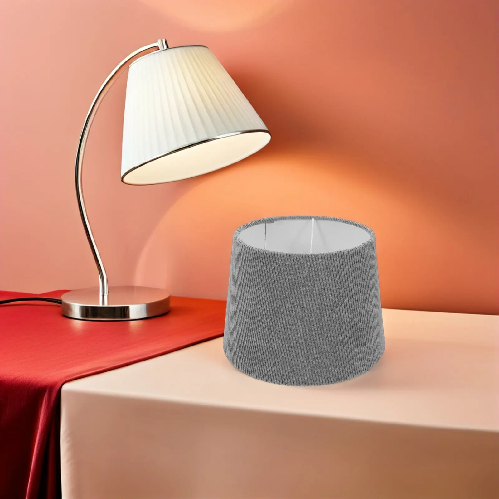 モダンなファブリックランプシェード-テーブルランプ-フロアライト-デスクランプ用-上部直径185cm-軽量-簡単取り付け-交換用シェード