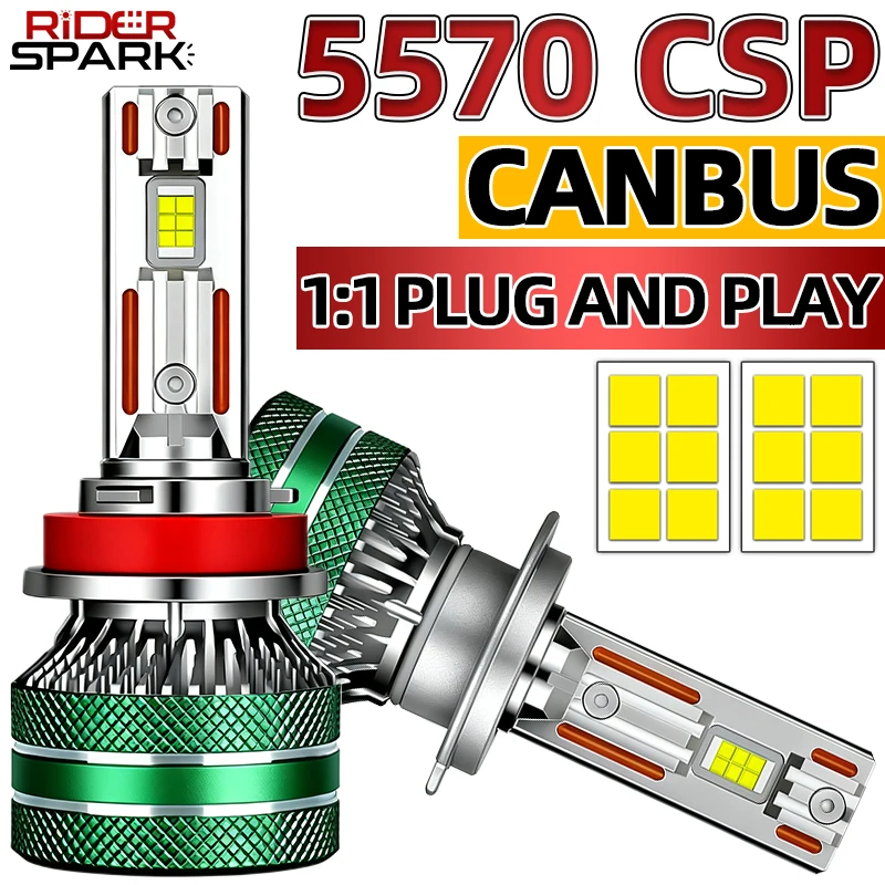 

K5C H7 LED 60000LM 140W H7 Canbus Светодиодная лампа LED H3 H4 H11 H8 HB3 9005 HB4 9006 9012 K6C Светодиодная двойная медная трубка Противотуманные фары 12 В 2 шт.