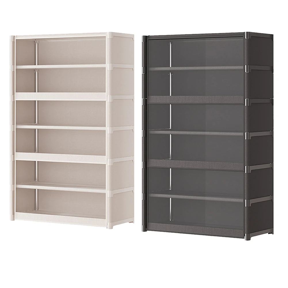 

7-ярусная полка-органайзер для обуви с крышкой, контейнеры для хранения с прозрачной откидной дверцей, шкаф-стеллаж для обуви, сумок и книг