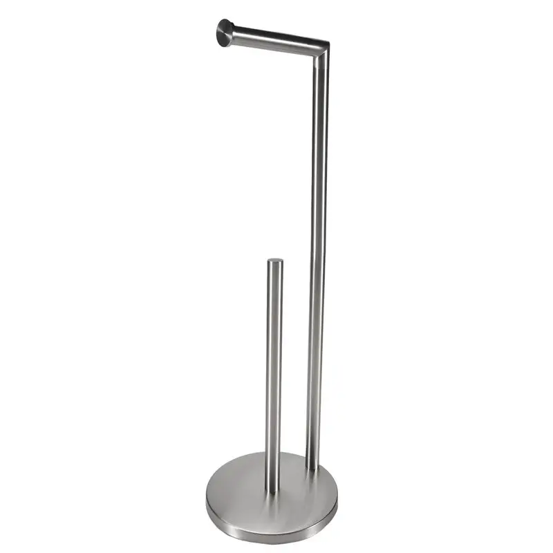 

[NEW!A93G】 Freestanding Toilet Paper Holder Stand With Reserve, Stainless Steel Tissue Holder, Toilet Paper Stand For Bathroom