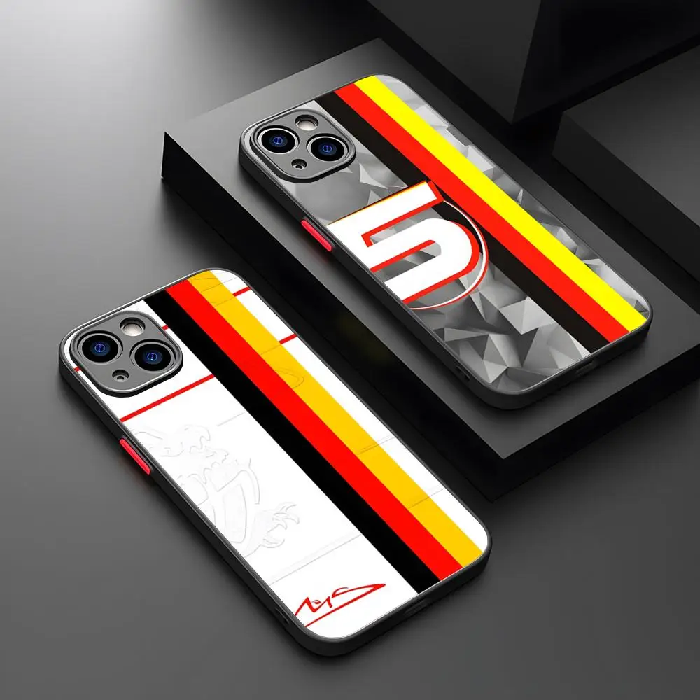 Sebastian Vettel 5 funda de teléfono transparente mate para Iphone 16 15 Max 14 13 Mini 12 Pro 7 8 11 XR Xs X Plus contraportada