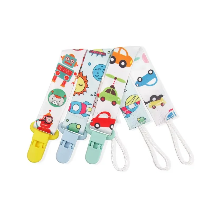 3pcs Baby Pacifier Chain Clips Soothers Ribbon Chupetas Universal Nipple Holder Leash Strap For Boys Girls Teething Accessories