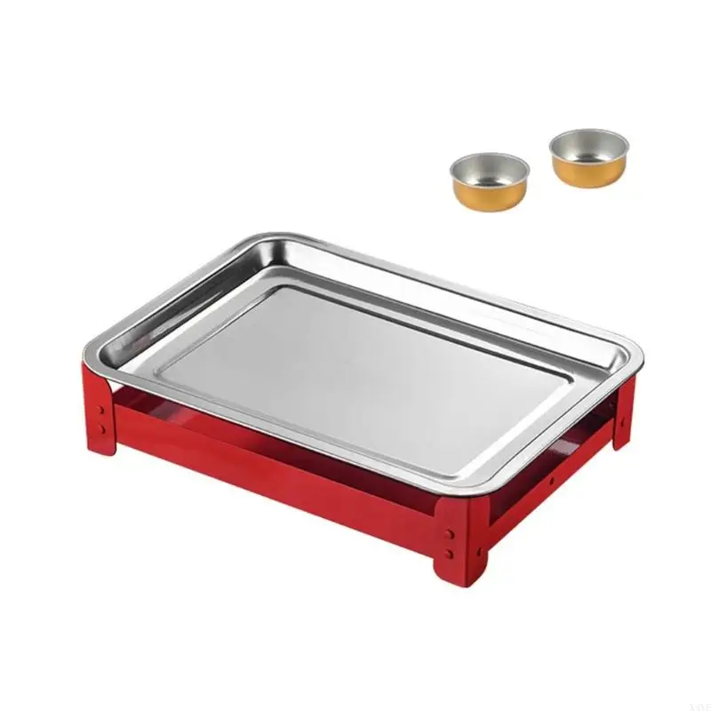 

X4YE Stainless Steel BBQ Warmers Plate Keep Warm For Outdoor Grilling Party