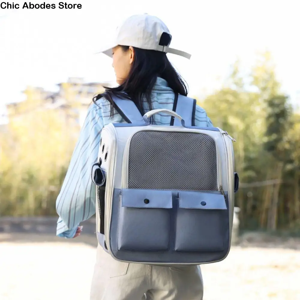 

Ventilation Pet Carrier Backpack Foldable Large Capacity Pet Travel Bags Breathable Comfortable Cat Carrying Bag Pet Supplies