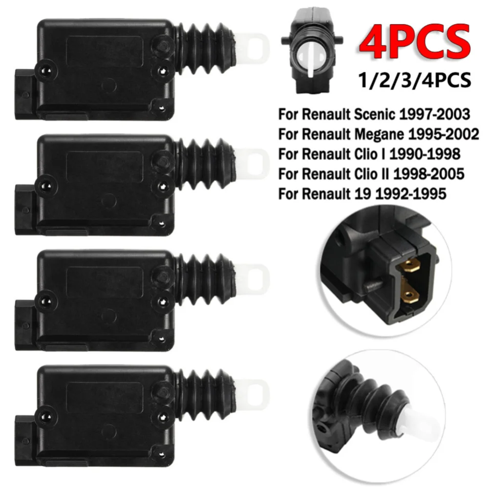 1-4 Pcs 2 Pin Front Door Central Lock Motor Actuator 7702127213 7701039565 For Renault Scenic Megane Clio I II 19 OEM Number