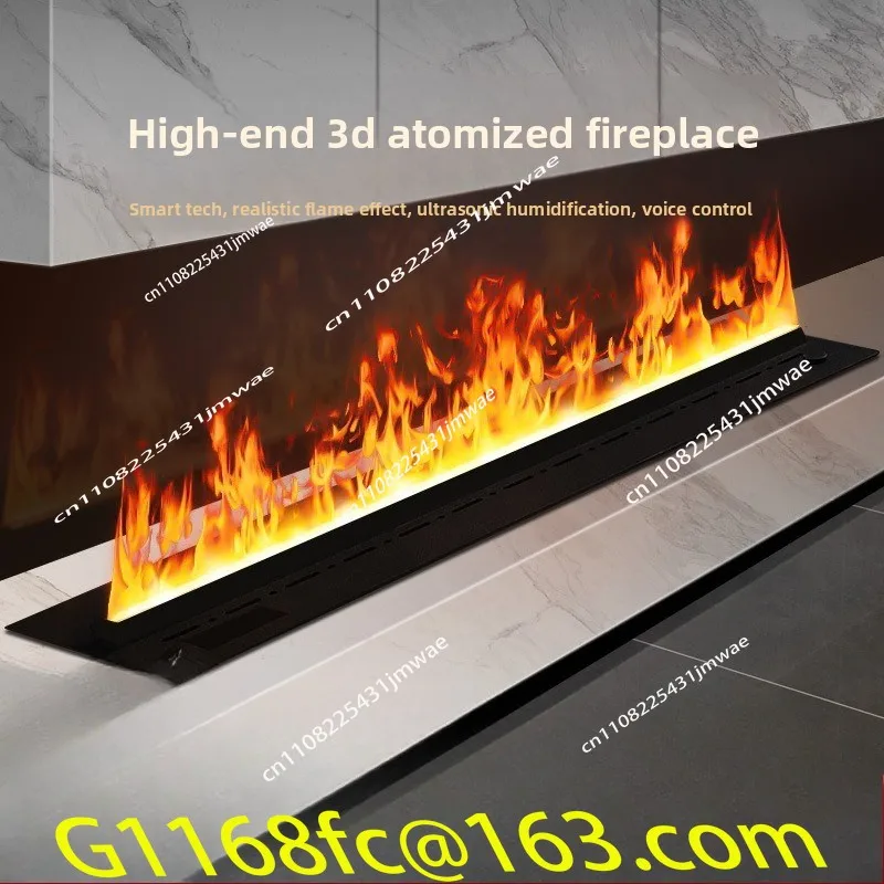 3D atomizing fireplace, villa embedded atomizing flame fireplace
