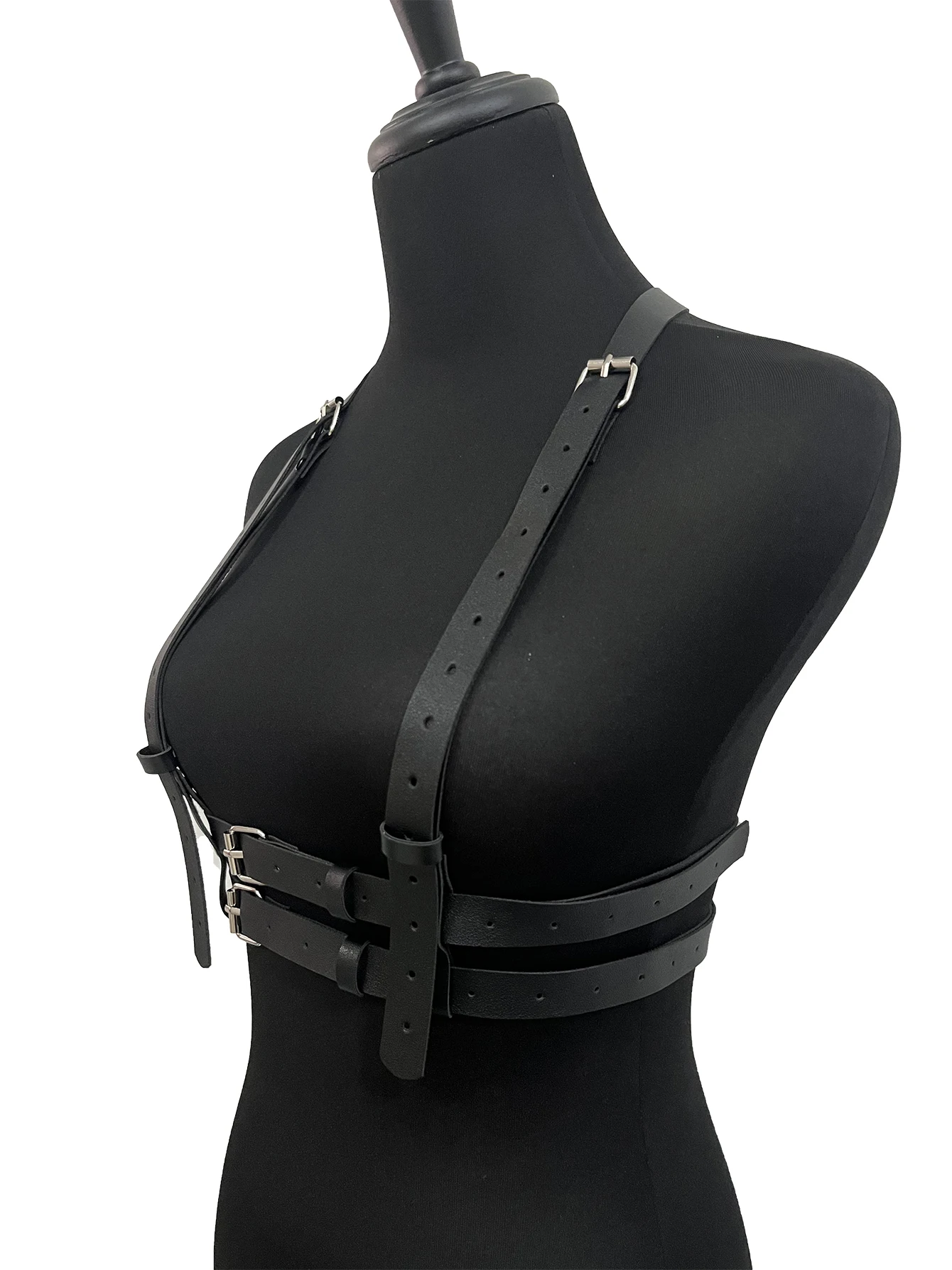 Women Sexy Leather Lingerie Bdsm Body Harness Bondage Cage Waist Belt Straps Suspenders Rave Gothic Clothes Suspenders for Women