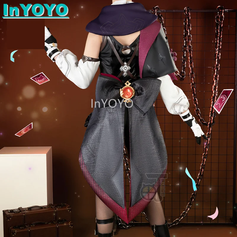 InYOYO Lyney Magician Genshin Impact Cosplay Costume Game Suit Fashion Uniform Jumpsuits Halloween Carnival Party Outfit New2023