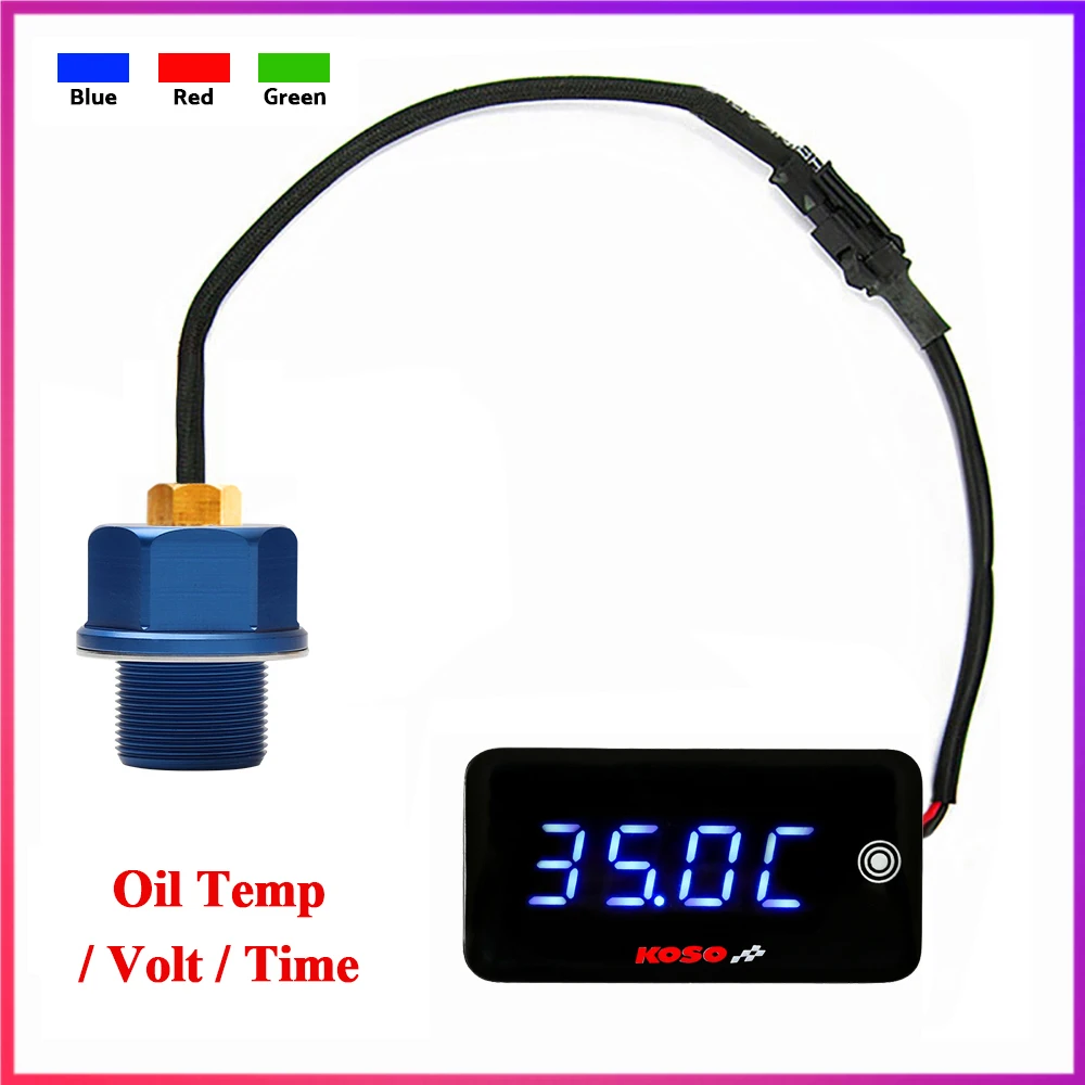 

koso motorcycle temperature oil voltage time meter For nmax125 XMAX250 300 NMAX CB400 CB500X Adapter Scooter And Racing