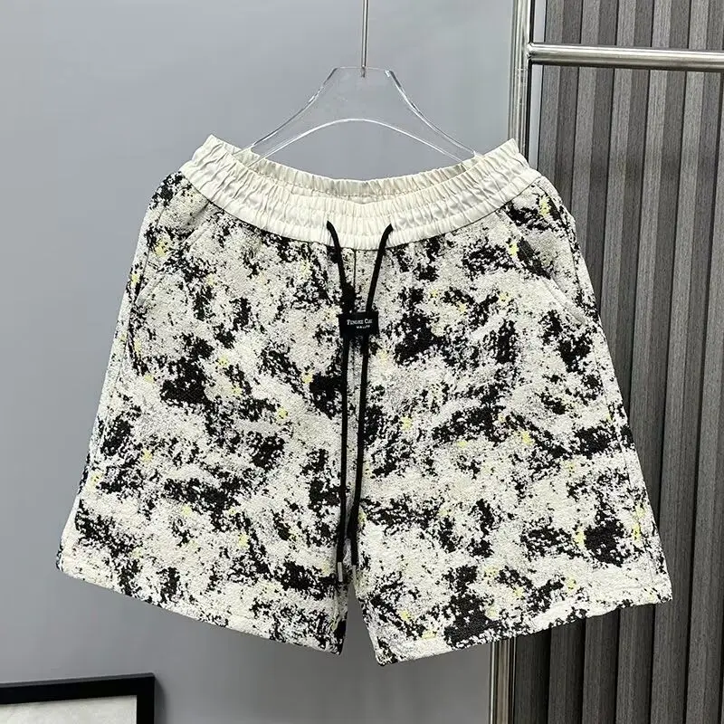 Men's Short Sleeve Summer Fashion Hawaiian Beach Flower Pants Outdoor Sports Pants Casual Breathable Quick Dry Oversized Shorts