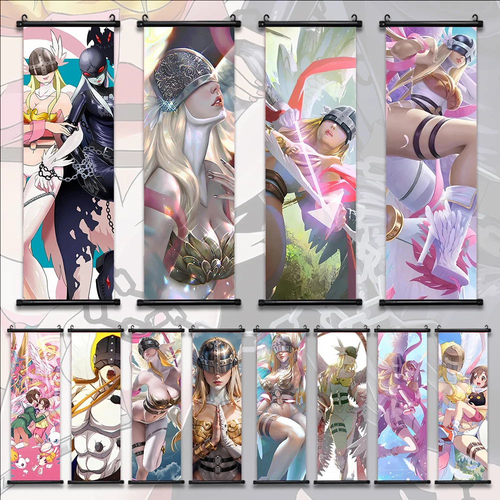 

Digimon Scroll Canvas Wall Art Poster Painting Decorative Artwork Home Decor Modern Wall Hanging Living Room Bedroom Design Gift