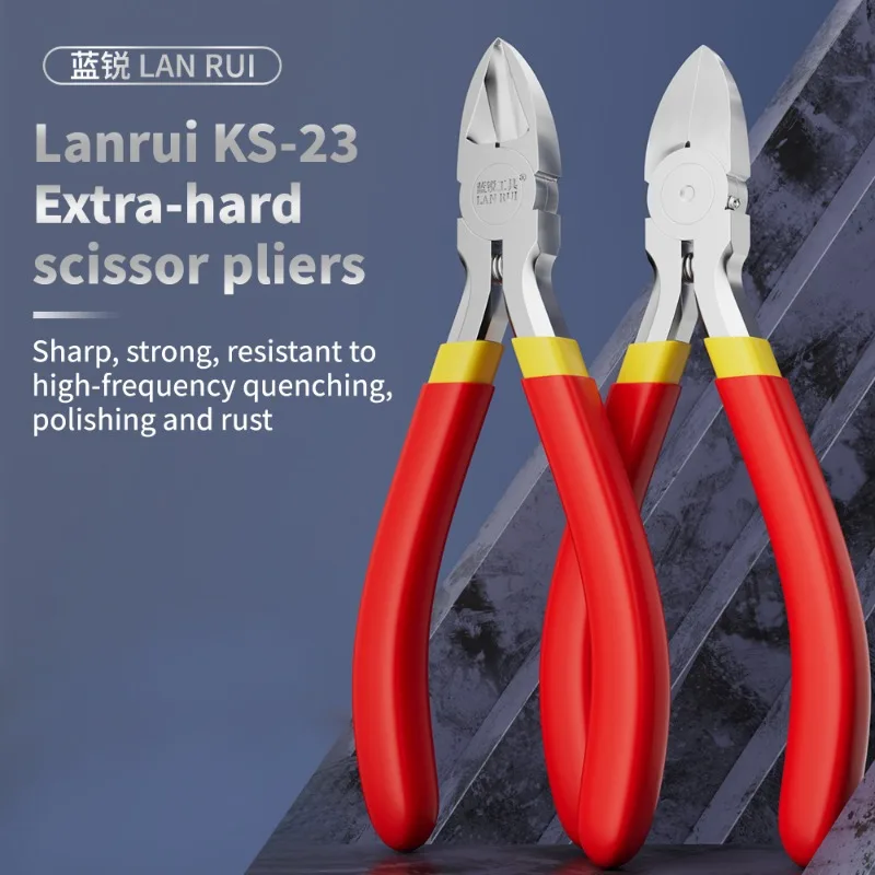 Mini Sharp Ultra-hard Diagonal Scissor Pliers Electronic Trimming Tool for Metal Plastic Nylon Wire Cable Precision Flush Cutter