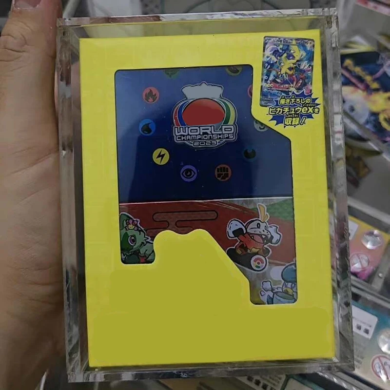 For Acrylic Display Case  Fits Japanese Version PTCG WSC2023 Yokohama Pre-built Gift Box Clear  Durable Protector