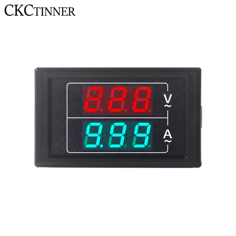 Imagem -03 - Voltímetro Digital Amperímetro Led Medidor de Volt Digital Duplo Calibre Ac80380 220 450v Ac0.00-99.9a 1.00 a 199a Medidor de Corrente D855035va