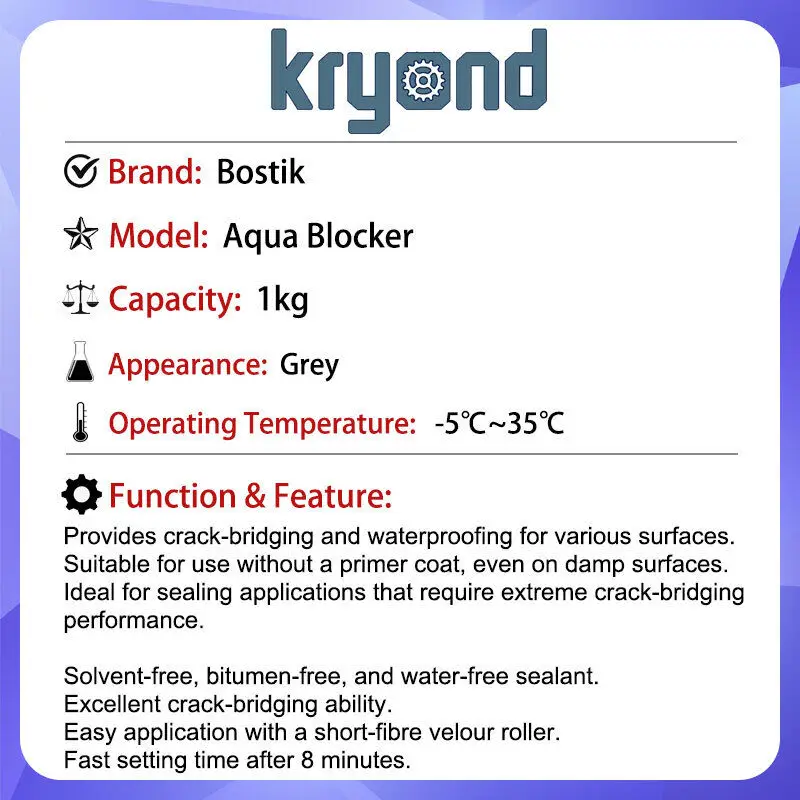 توفر مانع التسرب 1 كجم من Bostik Aqua Blocker لتوحيد الكراك للأسطح المختلفة #2